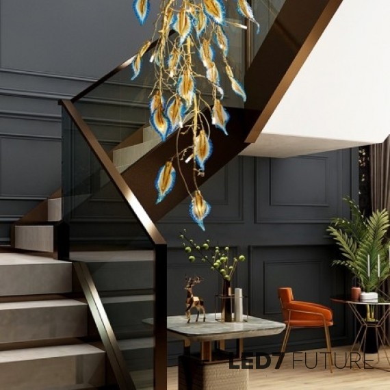 Ritz - Stripes Glass Chandelier