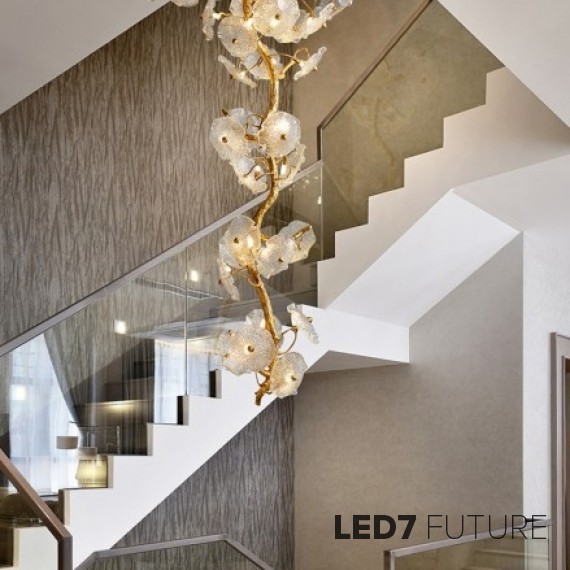 Ritz - Stripes Glass Chandelier V2