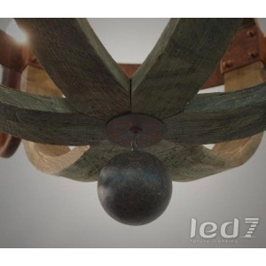 Loft Industry Antiquity Wine Barrel Chandelier