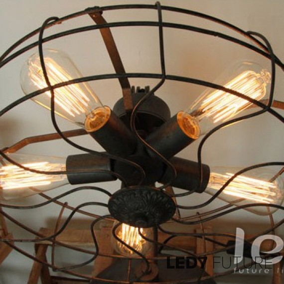 Loft Industry Fire Fan Table
