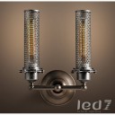 Loft Industry Edison Perforated Metal Double Sconce
