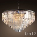 Loft Industry 1920s Odeon Glass Fringe Chandelier - 7 rings