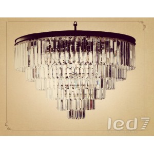 Loft Industry 1920s Odeon Glass Fringe Chandelier - 6 rings