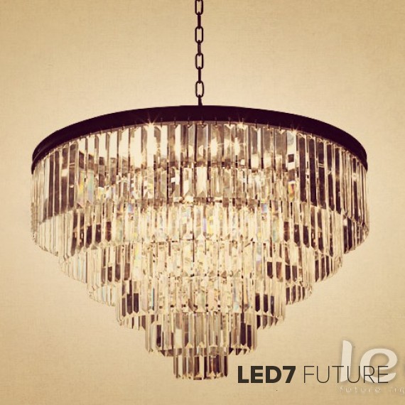 Loft Industry 1920s Odeon Glass Fringe Chandelier - 6 rings