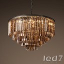 Loft Industry 1920s Odeon Glass Fringe Chandelier - 5 rings