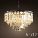 Loft Industry 1920s Odeon Glass Fringe Chandelier - 5 rings