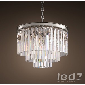 Loft Industry 1920s Odeon Glass Fringe Chandelier - 3 rings