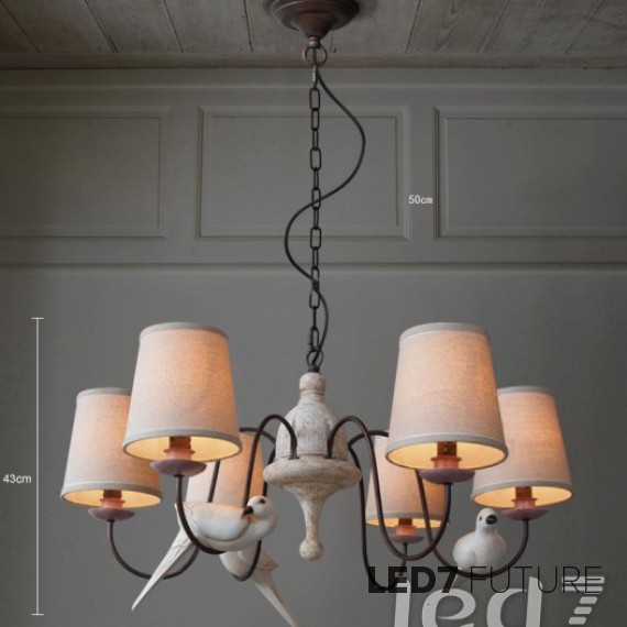Loft Industry Rusted Arm Antique Chandelier