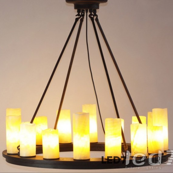 Loft Industry Wax Candle Circle Chandelier