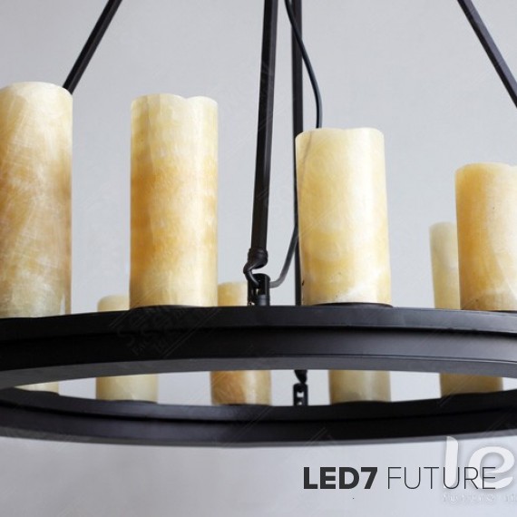 Loft Industry Wax Candle Circle Chandelier