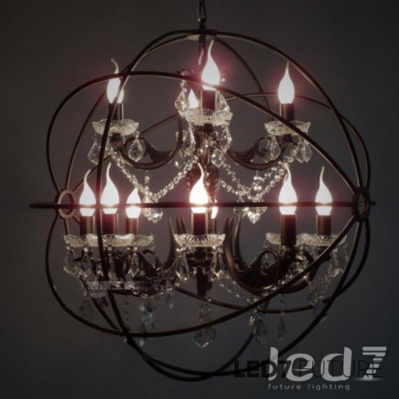 Loft Industry Gyro Crystal Chandelier2