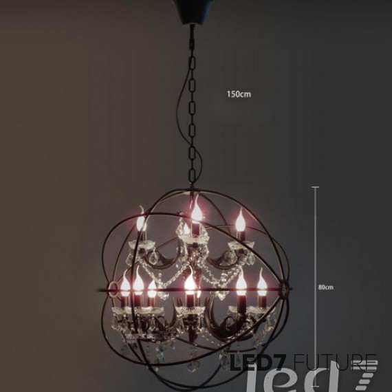 Loft Industry Gyro Crystal Chandelier2