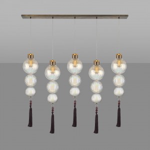 Heathfield Lighting - Medina Linear 5 Chandelier