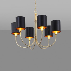 Loft Industry Modern - Brass Black Chandelier