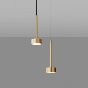 Loft Industry Modern - Brass Button Pendant