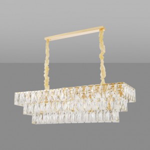 Loft Industry Modern - Cascade Tile Rectangular Chandelier