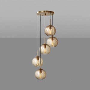 Loft Industry Modern - Glass Dots Chandelier