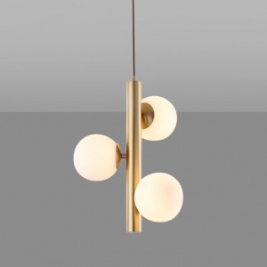 Loft Industry Modern - Gold Stick Ball Chandelier