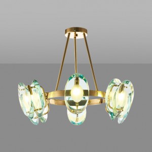 Loft Industry Modern - Green Ovals Chandelier