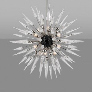 Loft Industry Modern - Lance Sun Chrome Chandelier