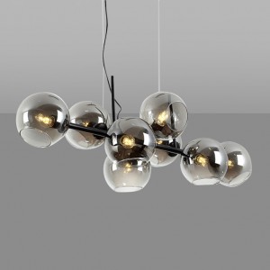 Loft Industry Modern - Space Balls Line Chandelier V2
