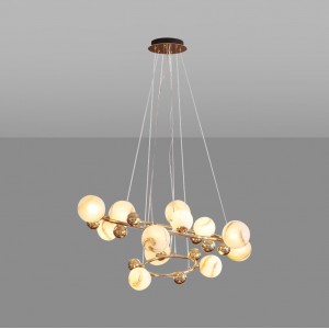 Loft Industry Modern - Space Gold Double Chandelier