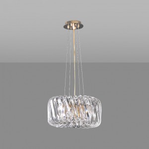 Loft Industry Modern - Spiral Glass Chandelier