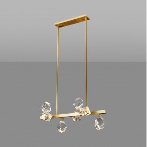 Loft Industry Modern - Crystal Stone Line Chandelier