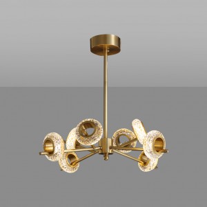 Loft Industry Modern - Gold Ring Diamond Chandelier