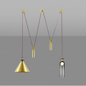Roll & Hill - Shape Up Double Pendant Gold