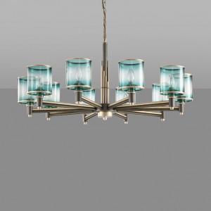 Loft Industry Modern - Elis Blue Chandelier