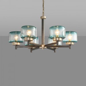 Loft Industry Modern - Elis2 Blue Chandelier