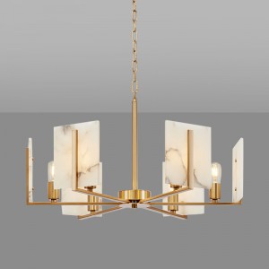 Loft Industry Modern - Stone Plate Chandelier