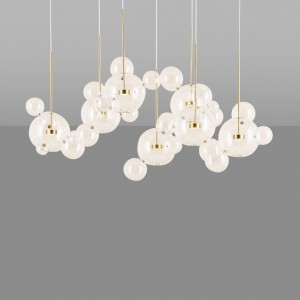 Giopato & Coombes - Bolle ZigZag Chandelier 34 Bubbles