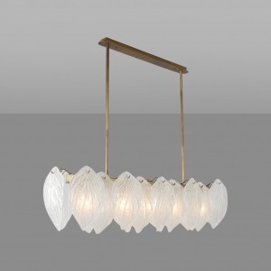 Loft Industry Modern - Glass Feathers Linear Chandelier 2