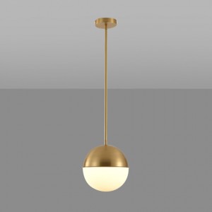 Powell - Aged Brass Globe Pendant